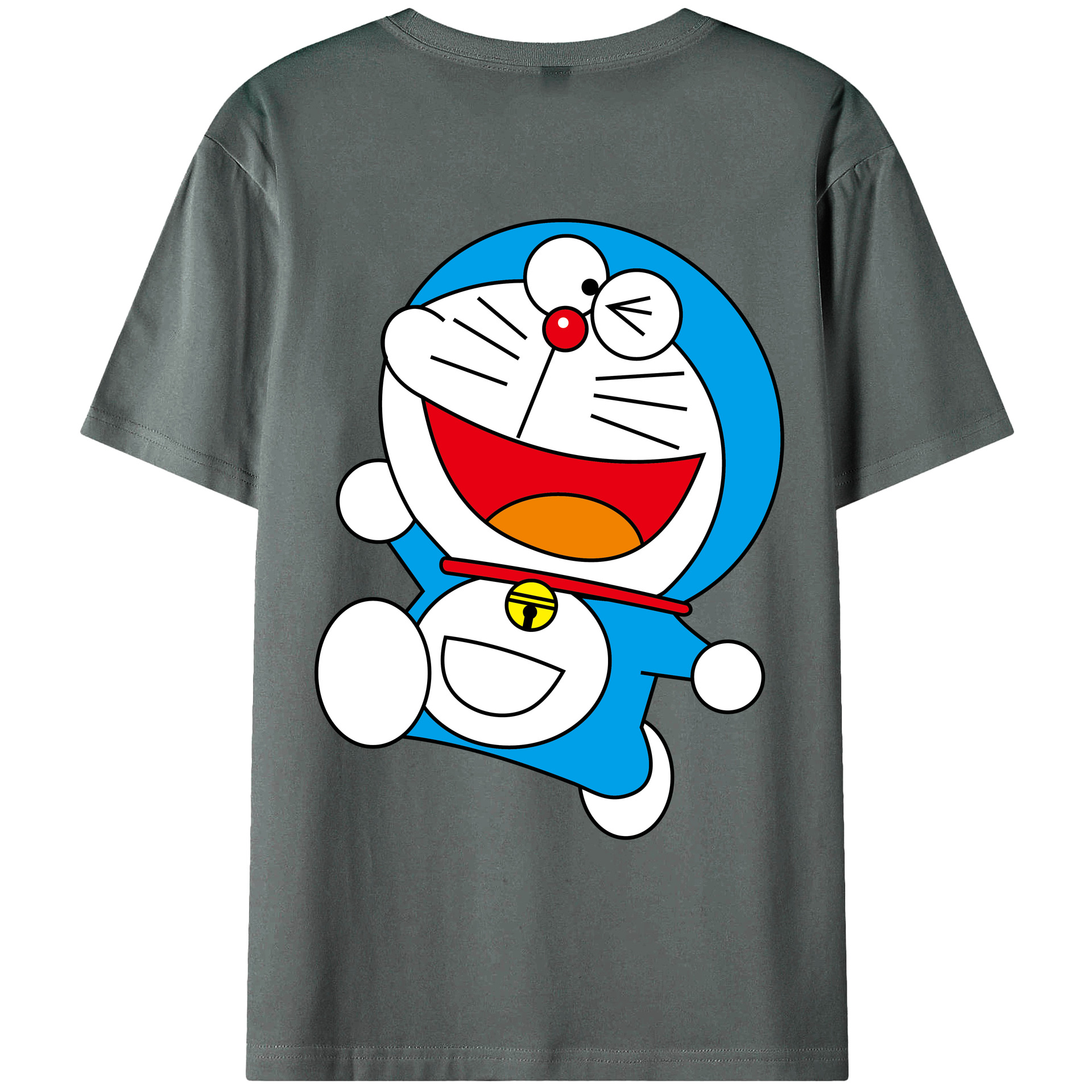 （画像用） ドラえもん Doraemon 綿100％ メンズ半袖Tシャツ（バックプリント） 通気性